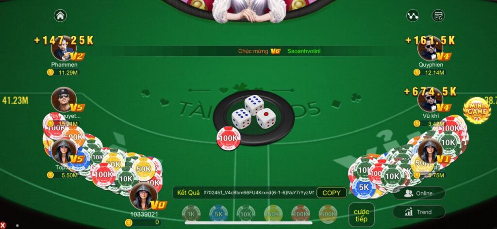 Khám phá ngay game Tài Xỉu MD5 vừa ra mắt tại 8US Games 2 Giao diện Tài Xỉu MD5 thông minh, linh hoạt
