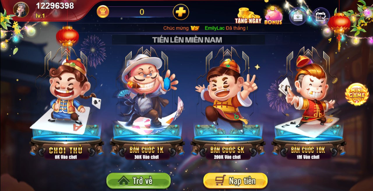Kinh nghiệm chơi tiên lên miền Nam tại 8us games 2 Games tiến lên