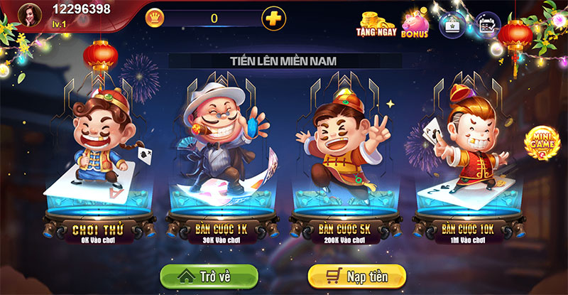 Tiến lên miền Nam 8us- Game bài hấp dẫn, thu hút 3 Chọn bàn cược tại Tiến Lên Miền Nam 8US