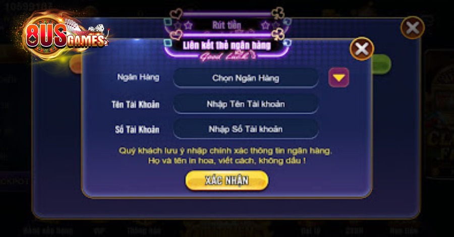 Nạp tiền 8US thực hiện nhanh chóng, dễ dàng Nạp tiền 8US thực hiện nhanh chóng, dễ dàng